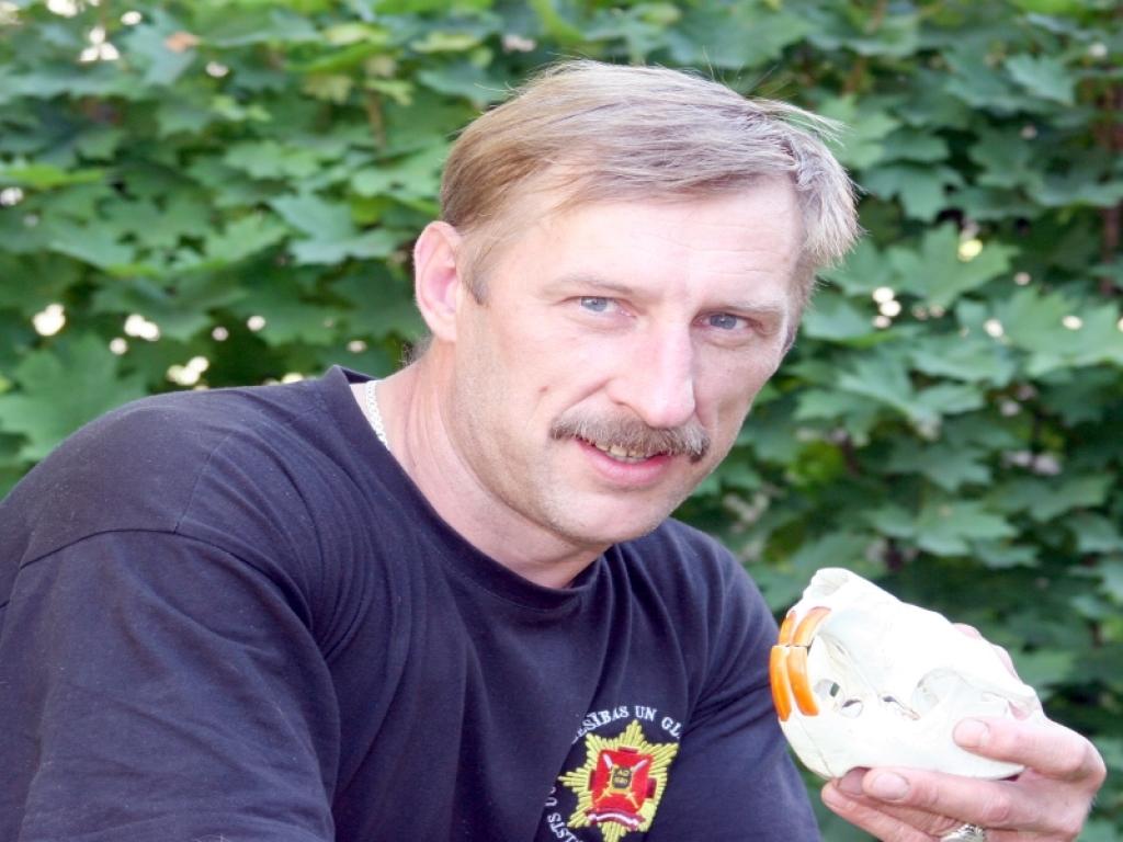 Iespējams, ka šis Inta Ratsepa nomedītā bebra galvaskauss var pretendēt uz medaļu. 
Autors: Foto: Gatis Bogdanovs