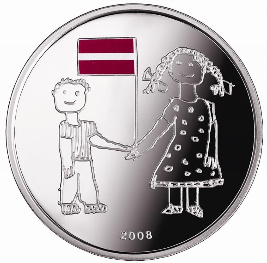 Jubilejas monētas reverss.