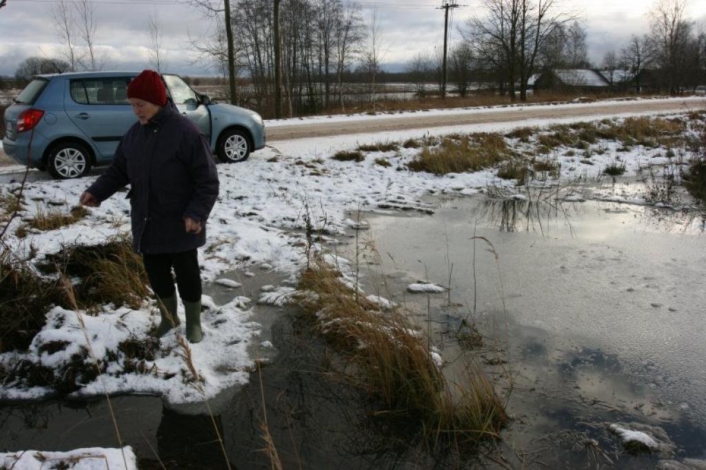 Līgo pagasta iedzīvotāja Maija Oša stāsta, ka jau kopš jūlija cīnās par to, lai viņas piemājas dārzs neapplūstu ar kanalizācijas ūdeņiem.
Autors: Gatis Bogdanovs