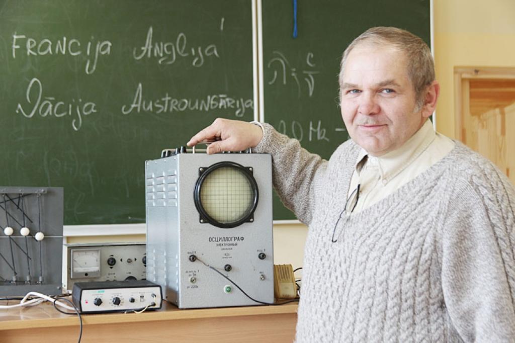 Juris Ločmelis strādā par skolotāju Gulbenes vidusskolā. Vārdadienā viņš saņem apsveikumus arī no saviem skolēniem. 
Autors: Gatis Bogdanovs