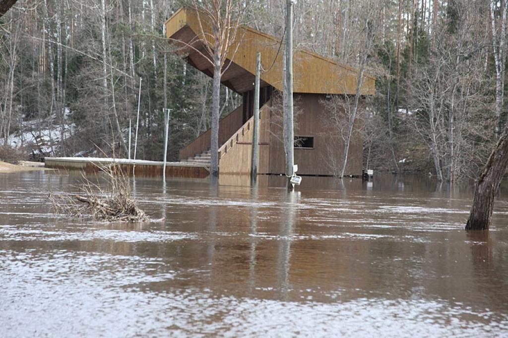 Arī Lejasciema pagasta brīvdabas estrādes apkārtne atkal applūda. 
Autors: Gatis Bogdanovs