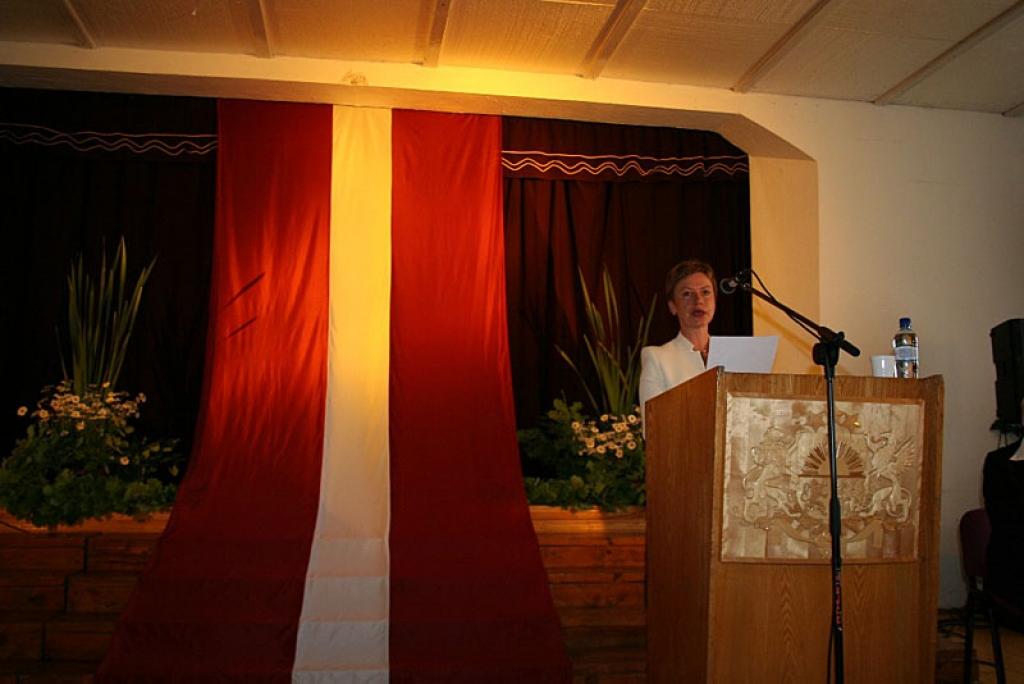 Kultūras ministre Sarmītes Ēlerte Litenē konferencē 