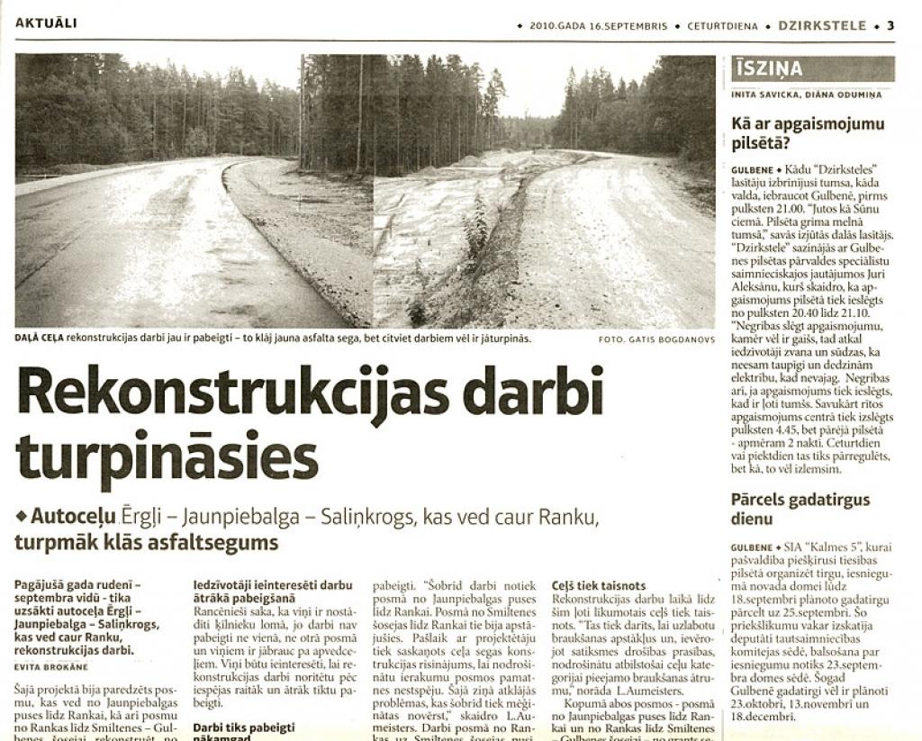 Pagājušā gada rudenī 