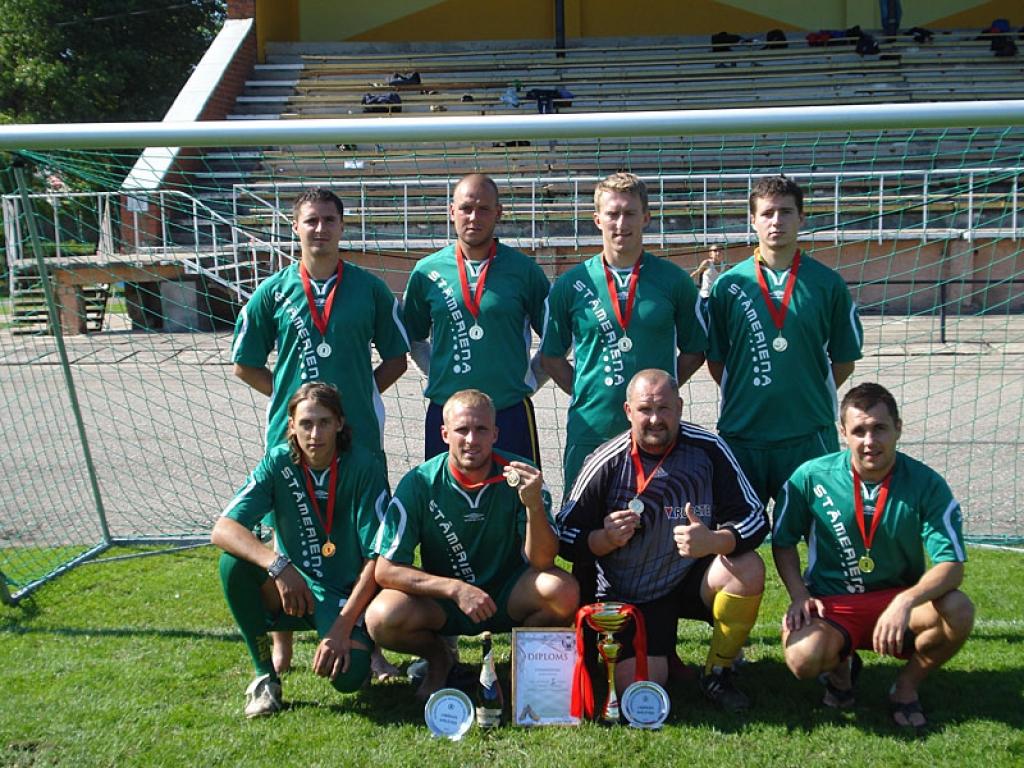 Čempionāta uzvarētāji  - Stāmerienas komanda.
Autors: No personiskā arhīva.