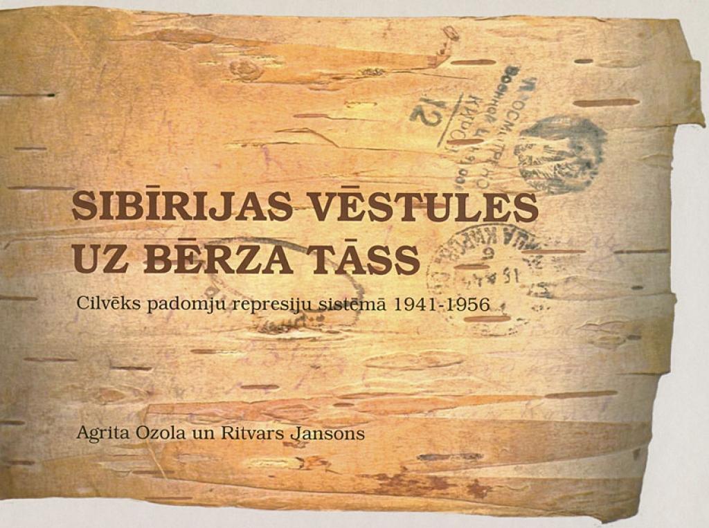 Grāmatas „Sibīrijas vēstules uz bērza tāss” vāks.