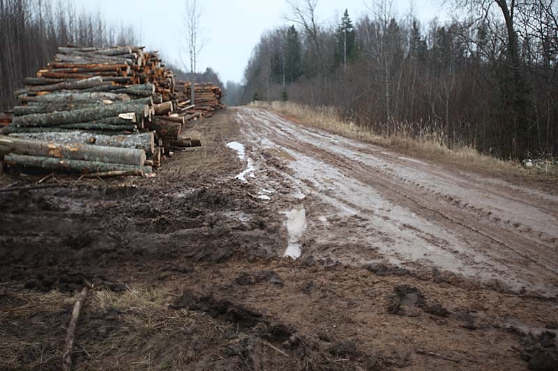 Smagajai tehnikai intensīvi pārvietojoties pa ceļu šādos rudenīgi mitros laikapstākļos, tas var tikt sabojāts ļoti ātri.
Autors: Gatis Bogdanovs