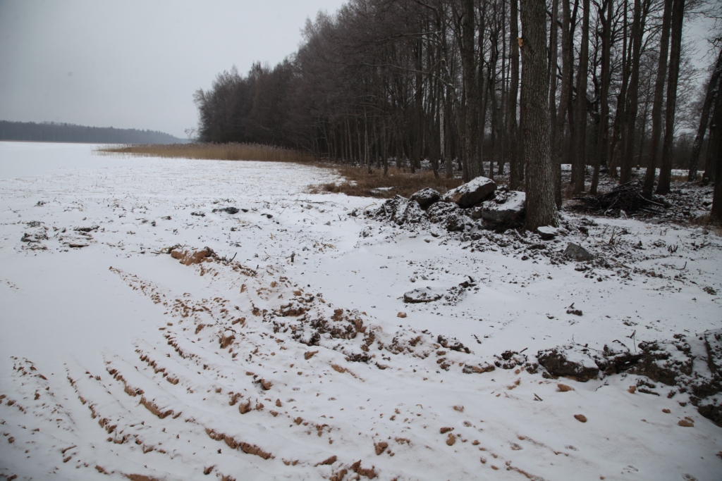 Vasilija Zagoruiko tajā īpašuma daļā, kas skar Ušura ezeru, ir atvestas un izlīdzinātas smiltis, lai tur veidotos neliela peldvieta un piekļuve ūdenskrātuvei būtu labāka. Diemžēl par ieceri var nākties maksāt sodu, jo, kā izrādās, Vides pārvaldē nav izņemti visi ar šo rīcību saistītie tehniskie noteikumi. 
Autors: Gatis Bogdanovs 