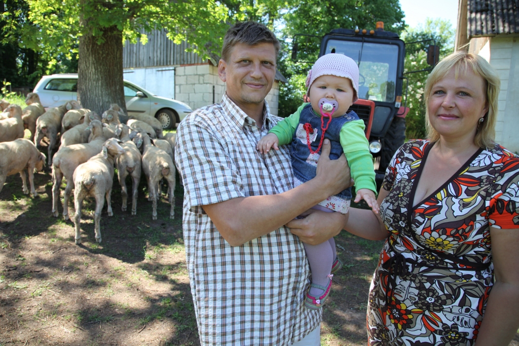 Beļavas pagasta piemājas saimniecības “Upmalieši” saimnieki Iveta un Juris Borģi ar aitkopību ir sākuši nodarboties pavisam nesen, taču viņu mērķis ir pretendēt uz šķirnes saimniecības statusu. Borģu ģimene īpašumu Beļavas pagastā iegādājās pagājušajā gadā. Līdz tam viņi dzīvoja Jelgavā. Juris ir īsts jelgavnieks, bet Ivetas dzimtā puse ir Ranka, tā nu ir sanācis, ka Iveta tagad ir atgriezusies dzimtajā novadā. “Dzīvojām Jelgavā un sapratām, ka pilsēta nav īstā vide, kur audzināt mūsu mazo meitiņu Rēziju, ka mēs gribam, lai bērns aug laukos, tīrā gaisā, lai mācās lauku darbus. Turklāt mums arī abiem ar vīru bija sapnis par nodarbošanos ar aitkopību,” stāsta Iveta. “Izbraukājām vairākas vietas Vidzemes pusē, bet mums iepatikās tieši šī vieta un šis īpašums. Šeit tiešām ir skaisti – muiža, grava. Un, mūsuprāt, arī perspektīvi.”
Autors: Gatis Bogdanovs