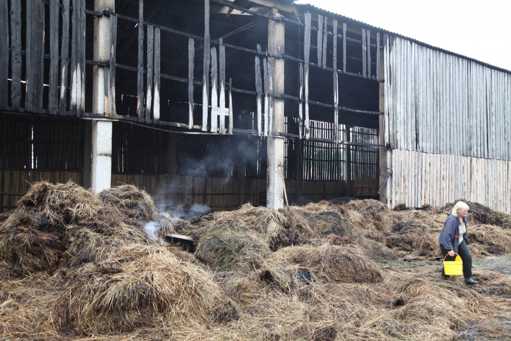 Naktī uz svētdienu ugunsnelaime notikusi Krapā, tur dedzis šķūnis un liels daudzums siena ruļļu.	
Autors: Gatis Bogdanovs