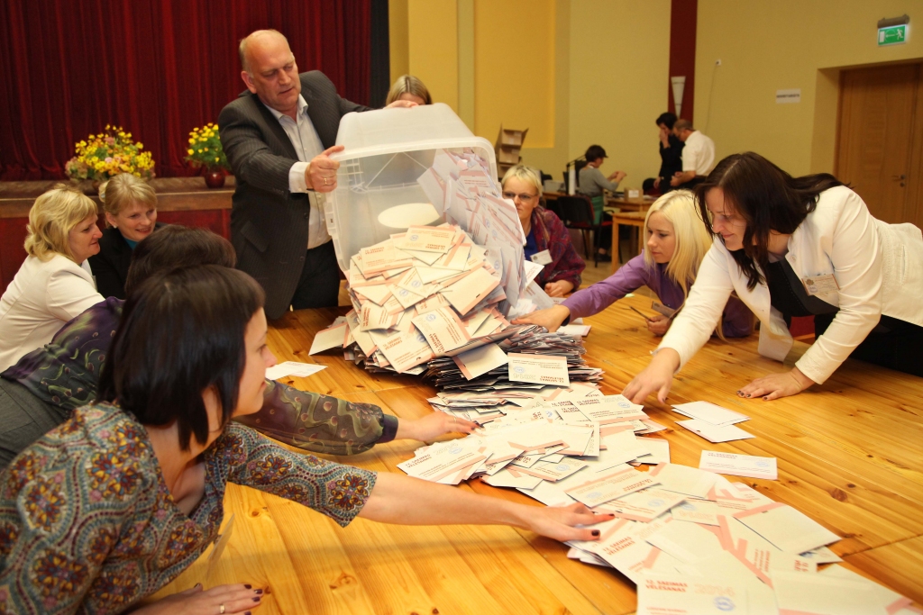 Šajās vēlēšanās balsotāji nav sapratuši, ka mīnusa zīmes iepretim kandidāta vārdam netiek ņemtas vērā. Tāda satura vēlēšanu zīmes tika uzskatītas par negrozītām. Nevēlamie uzvārdi bija jāsvītro.
Autors:  Gatis Bogdanovs