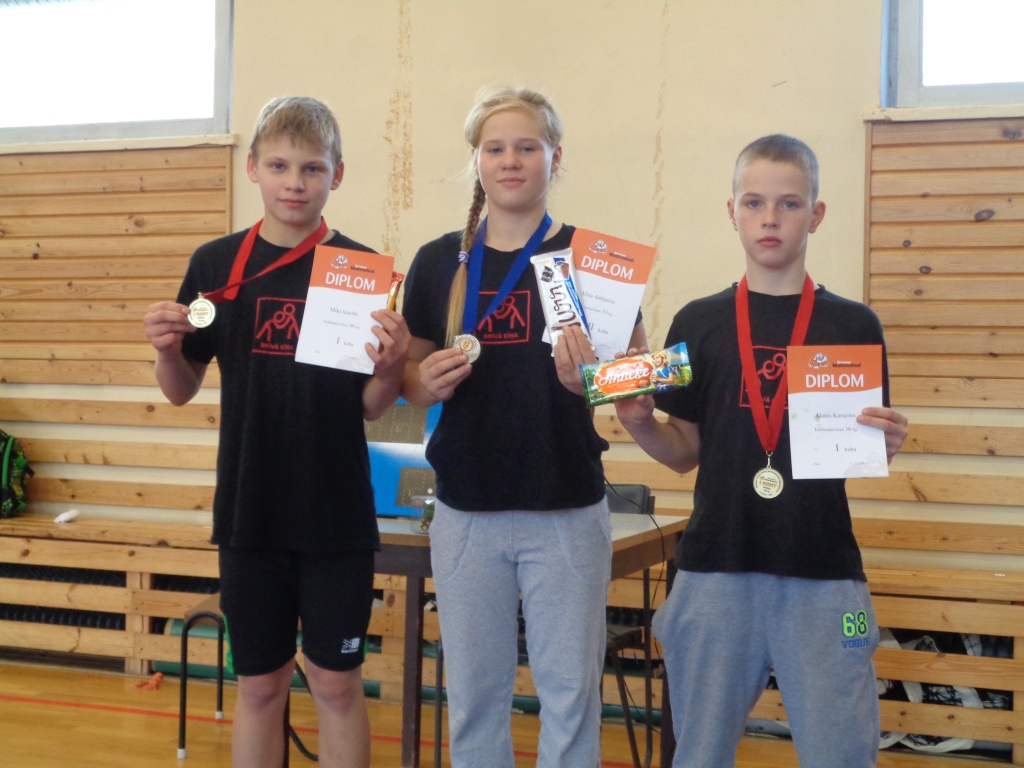 Mazie cīkstoņi turpina gūt sacensību pieredzi, uzrādot labus rezultātus. 
Autors: no personiskā arhīva