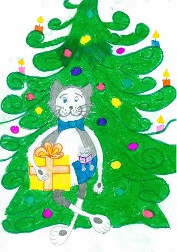 Gulbenes 2.vidusskolas 5.a klases skolnieces Sindijas Gabrānes Ziemassvētku apsveikums  Runča Misiņa konkursam.