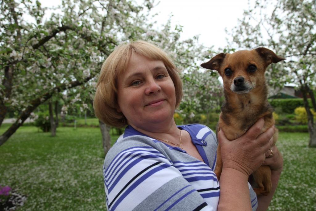 “Patriks ir kļuvis par mūsu mīļsunīti, lai gan tad, kad ciemos atbrauc meita, mēs ar vīru paliekam otrajā plānā. Tad viņa ir galvenā, no kuras viņš neatkāpjas ne brīdi,” smejas Ņina Larionova. 
Autors: Gatis Bogdanovs 