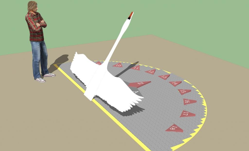 Būt vai nebūt šim oriģinālajam saules pulkstenim pie Gulbenes novada valsts ģimnāzijas - to izlemt var iedzīvotāji, līdz 3.augustam internetā nobalsojot par šo projektu. 		
Autors: “www.labiedarbi.lv”