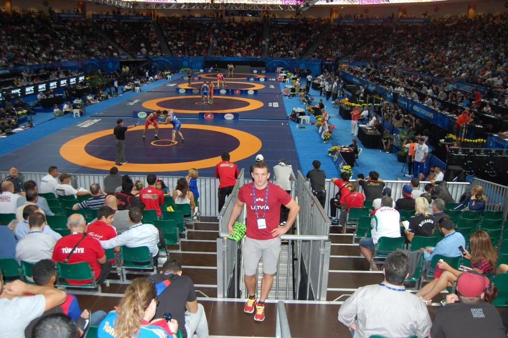 Armands Zvirbulis septembra vidū startēja Pasaules čempionātā cīņas sporta veidos Lasvegasā, ASV. 
Autors: no personiskā arhīva