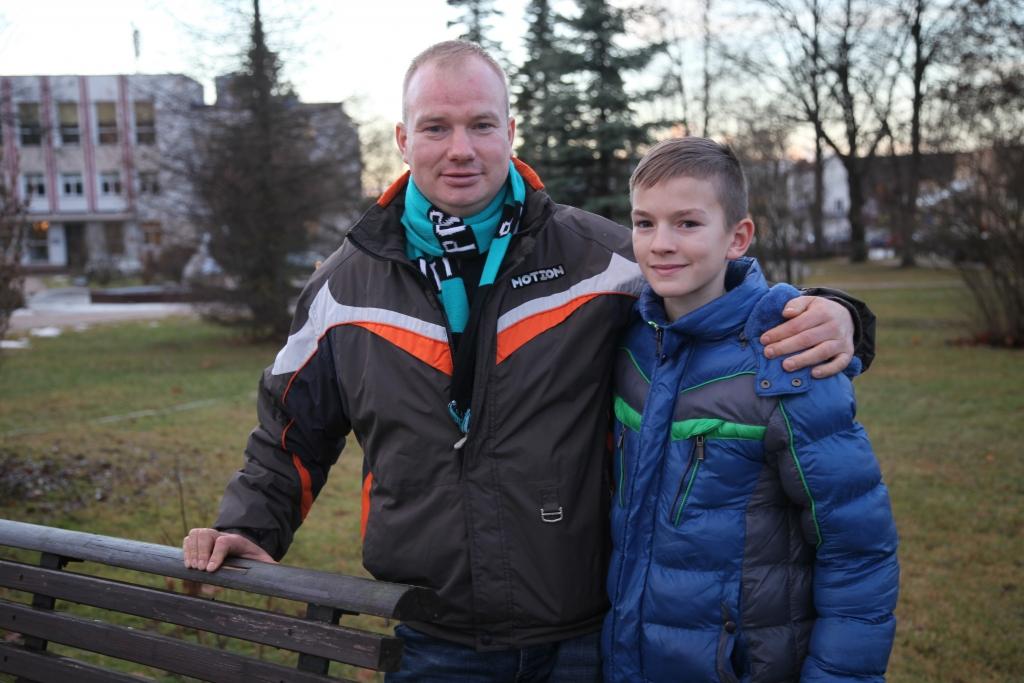 Gatis Jesiļevičs kopā ar savu vecāko dēlu Kristapu. Dēls aizraujas ar sportu un reizēm sporto kopā ar tēti.
Autors: Gatis Bogdanovs