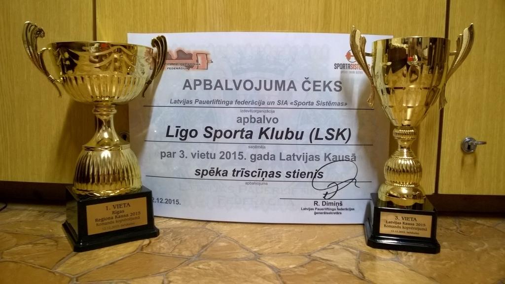 53 komandu konkurencē Līgo sporta klubs Latvijas kausā šogad uzrādījis labus rezultātus. Godam izcīnīta 3.vieta. 
Autors: no personiskā arhīva