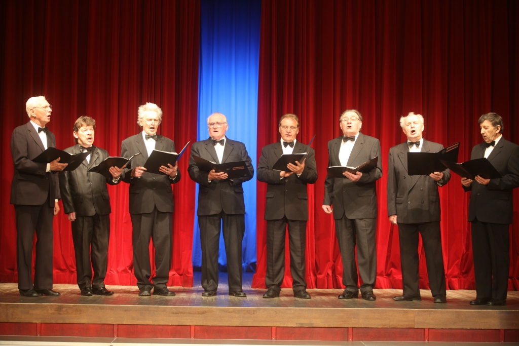 Vokālā ansambļa “Namejs” dziedošie vīri (no kreisās): Arvīds Paipals (šobrīd ansamblī nedzied), Edgars Naglis, Vilis Grasis, Juris Slaucītājs, Imants Ilgažs, Arnis Gāters, Vilis Katajs un Valdis Kalniņš.  
Autors: no “Dzirksteles” arhīva