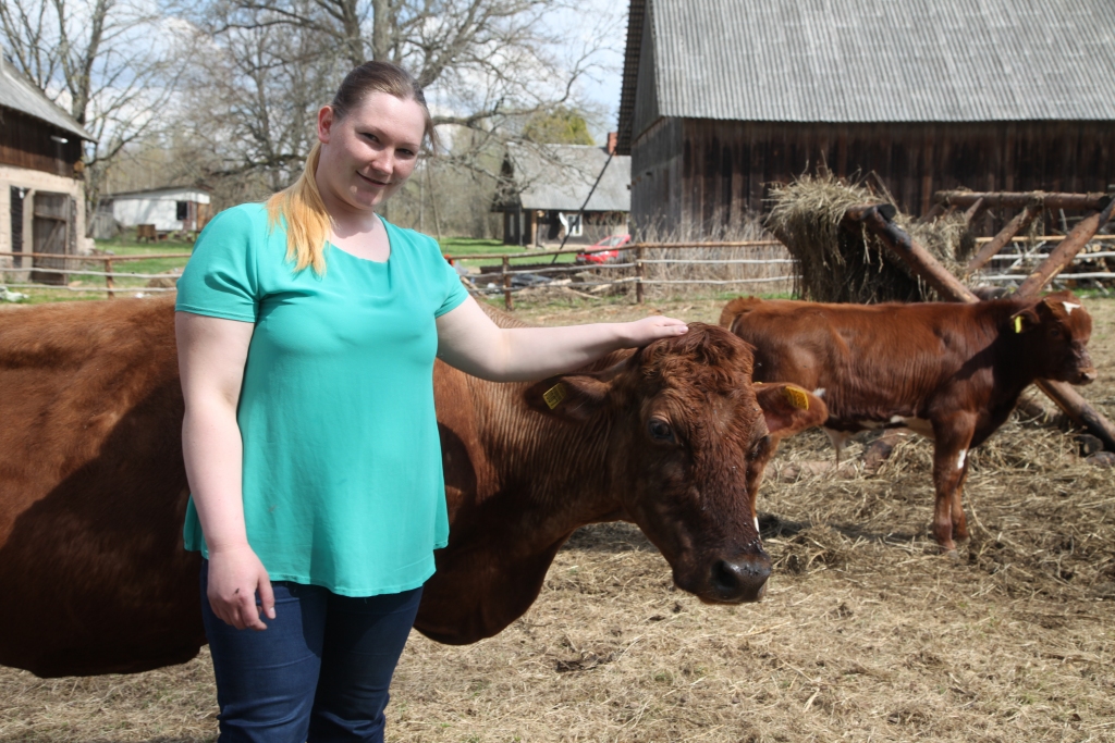 Beļavas pagasta piemājas saimniecības “Lapas” saimniece Kristīne Puķe par darbu ārzemēs nekad nav domājusi. Viņa ir gatava turpināt vecāku iesākto taku – saimniekot laukos. 	
Autors: Gatis Bogdanovs