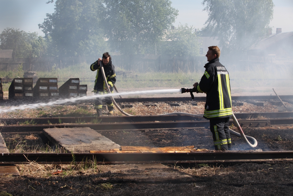 Pagājušās sestdienas pēcpusdienā Gulbenē, Dzelzceļa ielā, pie sliedēm dega sausā zāle un koka atkritumi. Ugunsgrēku izdevās novērst aptuveni stundas laikā.
Autors: Gatis Bogdanovs 