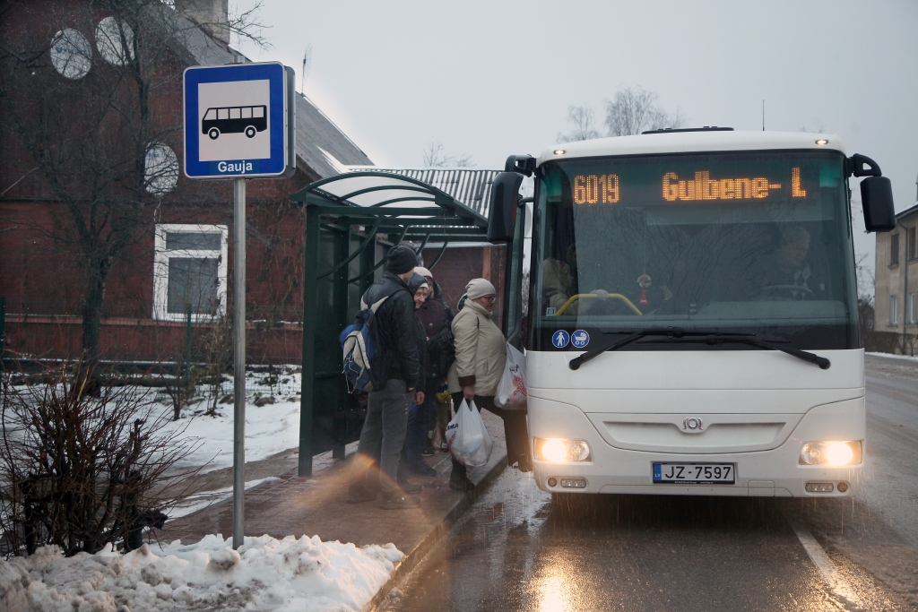 Pasažieriem, kuri gaida autobusus pieturā “Gauja”, kas atrodas Dzelzceļa ielā, jaunā nojume ir aizsargs no lietus, sniega un vēja. Tātad – vajadzīga. Savukārt sabiedriskā transporta vadītājiem tā rada problēmas, jo nojume atrodas pārāk tuvu ielas braucamajai daļai. Autobusiem ir praktiski neiespējami piebraukt pie pieturas perona, lai atvieglotu iekāpšanu, jo nojumes jumts skar transportlīdzekļa durvis. 
Autors: Gatis Bogdanovs 