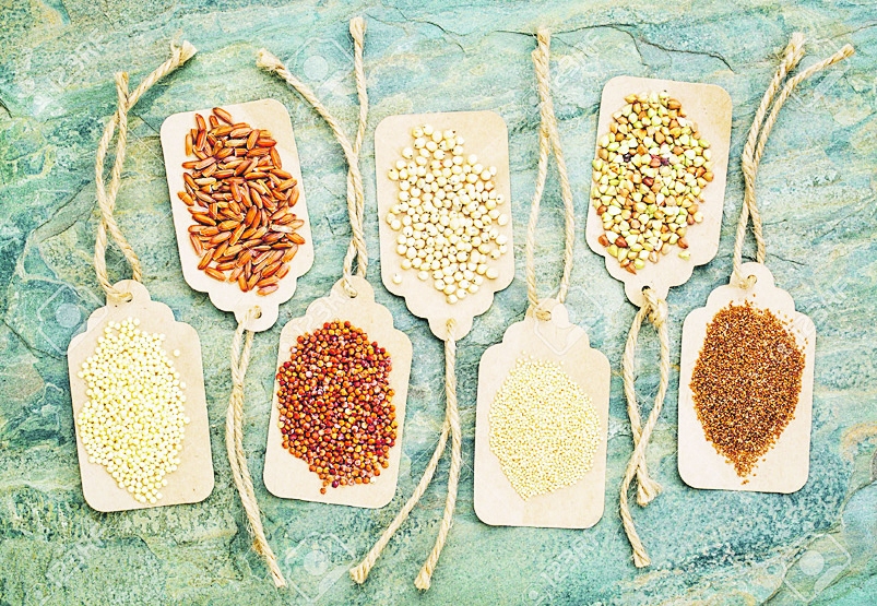 Graudaugi, kas nesatur glutēnu: kvinoja, sorgo, brūnie rīsi, tefs, griķi, amarants un prosa.
Autors: no 123.rf.com