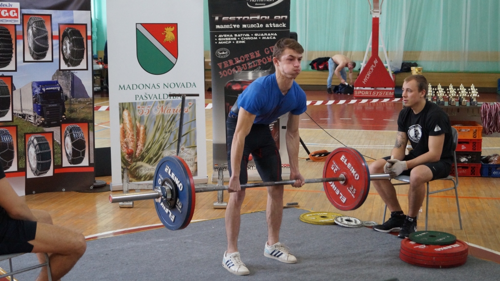 “Open grupā” svara kategorijā līdz 59 kilogramiem uzvaras laurus plūca Agris Trofimovs (297,5 kg). 
Autors: no personiskā albūma