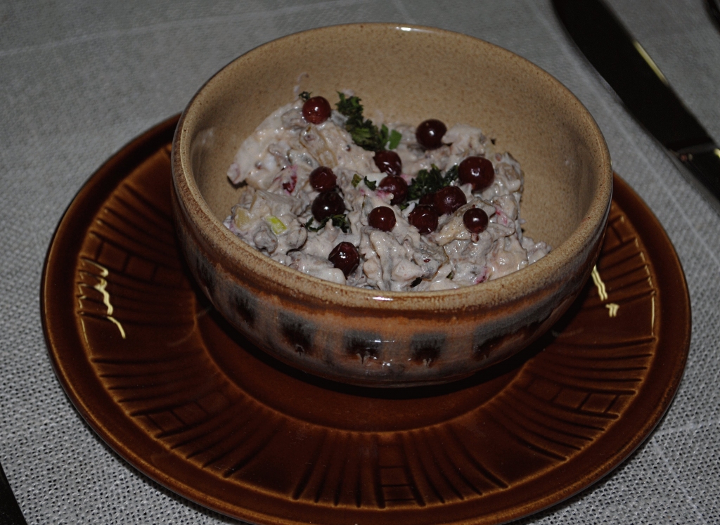 Medījuma gaļas salāti ar brūklenēm.                                                                                       
Autors: SARMĪTE OZOLA