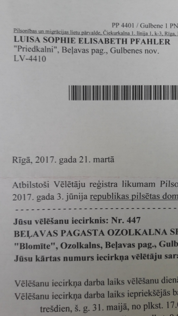 “Būs jāzvana uz Berlīni, lai Luisa atbrauc sestdien un nobalso Beļavā!” “Dzirkstelei” saka beļaviete, kura savā dzīvesvietā saņēmusi diviem vācu jauniešiem adresētās uzaicinājuma vēstules dalībai Gulbenes novada domes vēlēšanās. 	
Autors: “Dzirkstele”