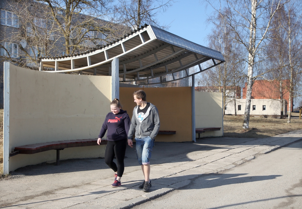 Šķieneru pieturai vasarā paredzētas pārvērtības – no mozaīkas veidos divus gulbju attēlojumus. 
Autors: Gatis Bogdanovs