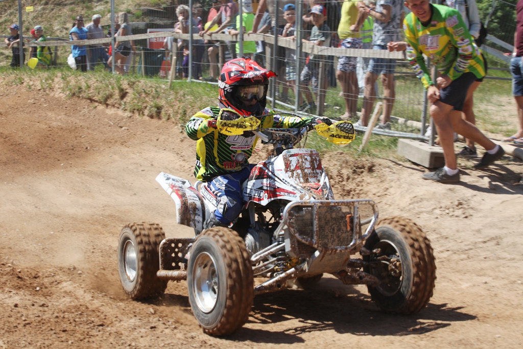 Markuss Gazarovs savā “Kvadricikli 
50 R” klasē izcīnīja 2.vietu. 
Autors: Gatis Bogdanovs