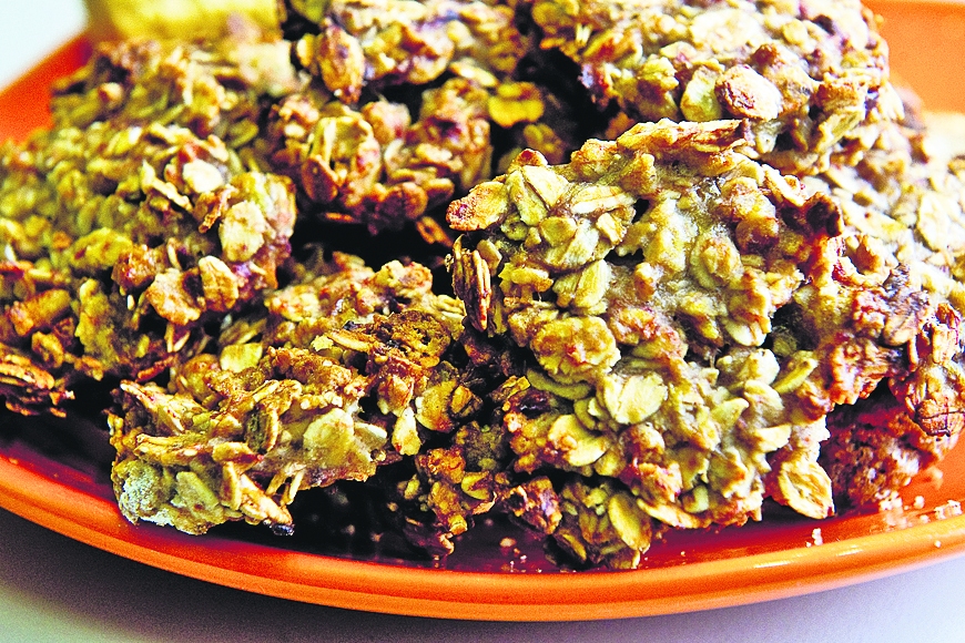 Banānu un auzu pārslu cepumi