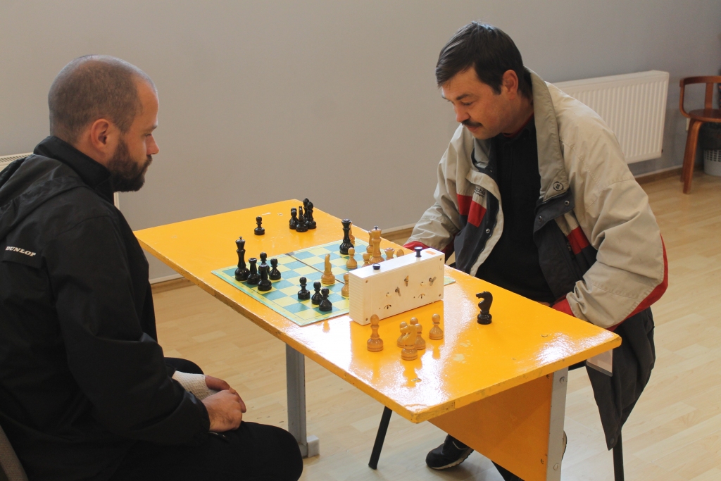 Dzintars Jaunzems (no kreisās) ieguva 11 punktus un 2.vietu.
Autors: Ziedonis Lazdiņs