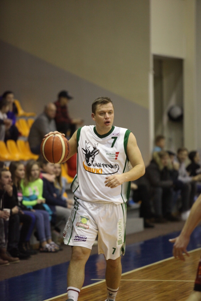 Pēdējās trīs minūtēs  Ingara Aizpura un Raimonda Gabrāna (attēlā) precīzie tālmetieni neļāva 