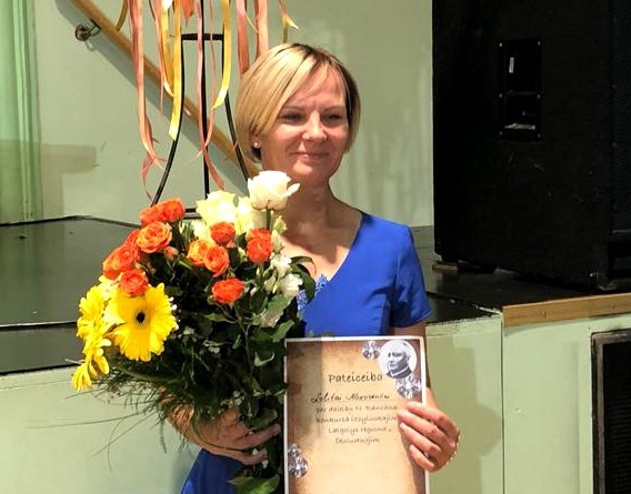 Bērzpils vidusskolas latviešu valodas skolotāja Lolita Kokoreviča.
Autors: no personiskā arhīva