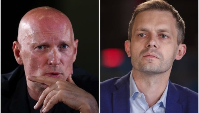  Jaunā Rīgas teātra režisors Alvis Hermanis un Lietuvas televīzijas 
