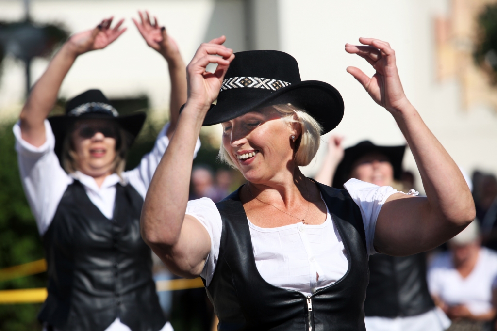 Uzstājas Stāmerienas līnijdeju grupa “Kamene”.
Autors: Gatis Bogdanovs