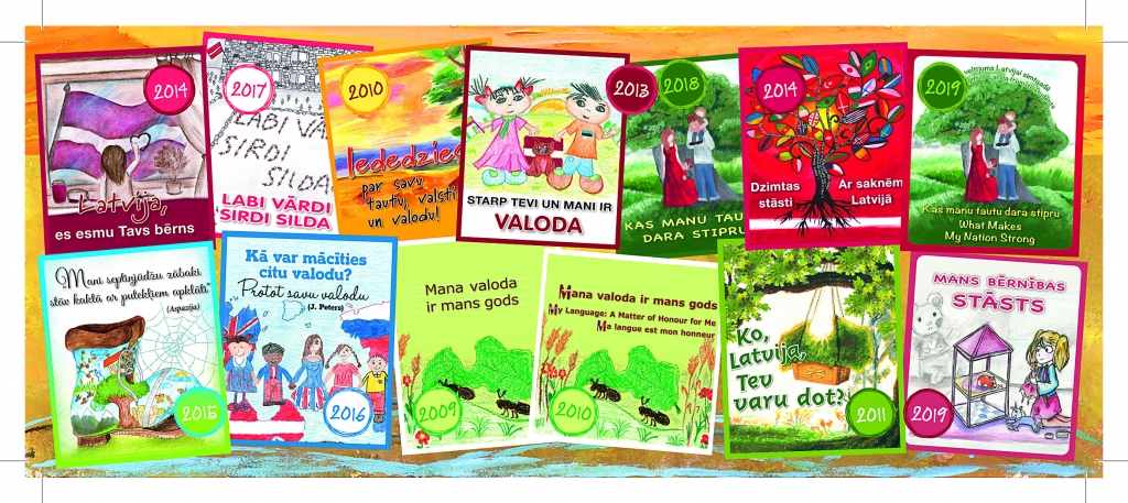 Latviešu valodas aģentūra katru gadu labākos skolēnu darbus apkopo grāmatā. Kopā iznākušas jau trīspadsmit grāmatas. 				