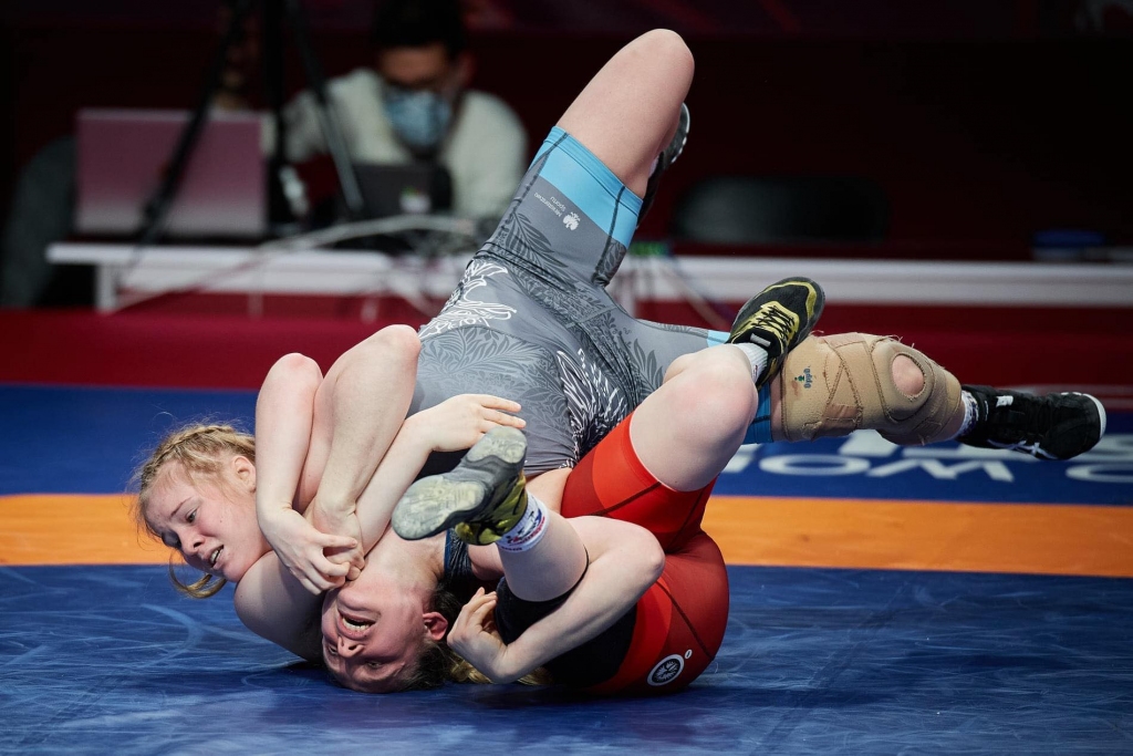 Alīnas Antipovas cīņa par 3.vietu.
Autors: “Facebook”/Polijas cīņas federācija