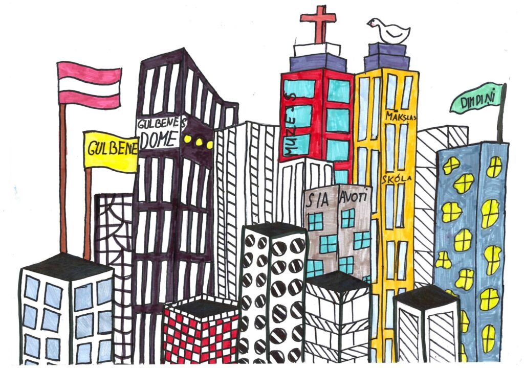 Autors: Zīmējums: Abigaila Kostigova (8 gadi).