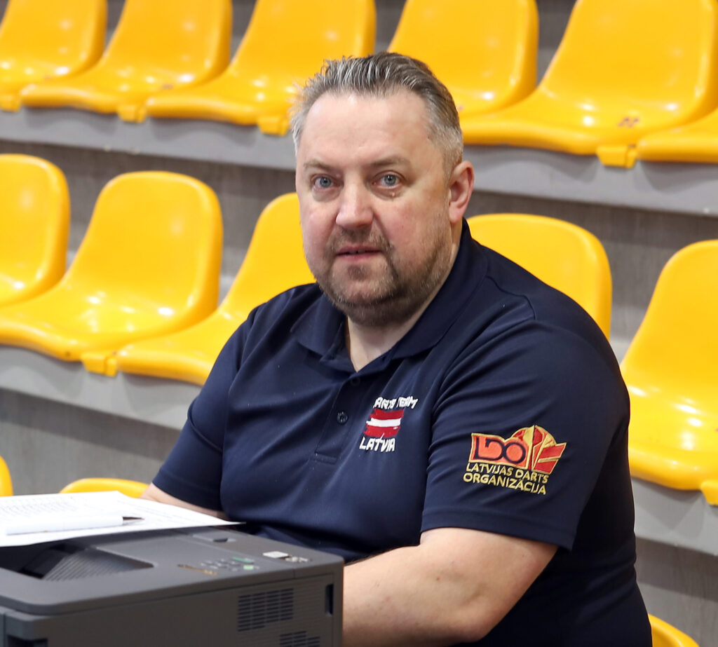 LATVIJAS Darts organizācijas valdes priekšsēdētājs Žanis Buklovskis.
Autors: Foto: Gatis Bogdanovs
